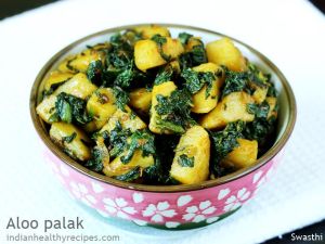 Aloo Palak (Potato with spinach)