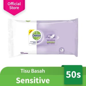 detol sensitive anti bakteri wet wipes 50s