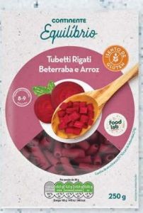 Tubetti rigati beterraba arroz continente equilibrio 250g
