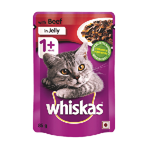 Wiskas With Beef in jely 85g