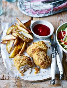 Crispy Chicken Steak Chicken Breast Seasoning With Flour, Vegatable, Potato Wedge