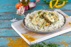 Caril de Peixe e Arroz de Jasmim "Tuesday 4th April"