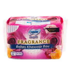 charm body fit  fragrance  super slim non wing 18s 