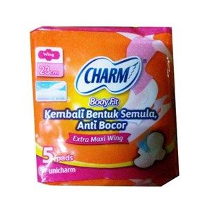 charm body fit  extra maxi wing 23cm 5pads 