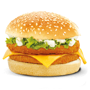 Spicy double chicken & cheese burger 