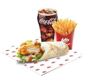 Combo Set 3 ( Chicken tender wrap , french fries & coke )