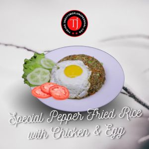 Special Pepper Fried Rice With Chicken and Egg