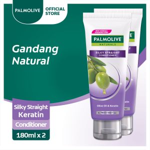 palmolive conditioner 180ml silky straight olive oil & keratin