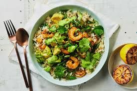 PRAWNS (Seasonal Vegetables + Salad + Rice)