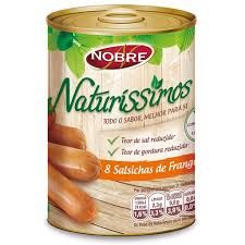 Salsichas de Frango Lata 8 unidades Naturíssimos