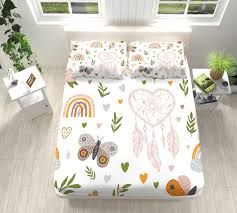  LOVE DREAM FITTED BEDSHEET ASSORTED 90X200X 20 CM W/ 1P+1B COVER 