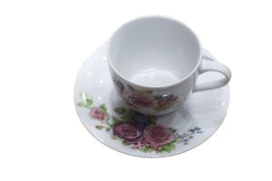 White Rose Coffee Cup