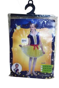 princess  costume size S 120cm blue top+ yellow dress