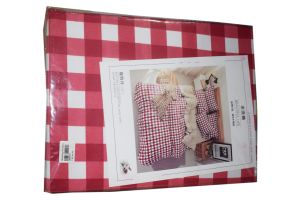 Bedding Set 4 pcs ( pink square-patterned)