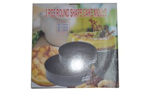 Round Shape Cake Mould 3 Pcs