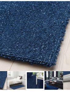IKEA  PHONIX CARPET 80X150CM BLUE # 9930161080150B