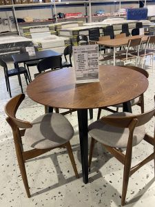 HINLIM RUNDA DINING TABLE DIA 700MM+4TRICIA DININ CHAIR #1439291/241368