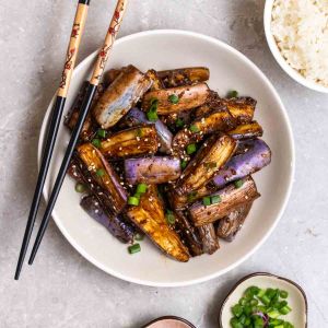 Stir Fried Eggplants with Garlic 
