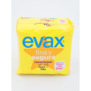 Pensos Higiene Evax Finay Segura Super/Maxi 13Uni