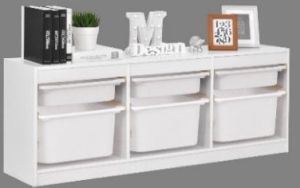 OLYMPIC CHEST DRAWER WHITE 1359x297x540 MM # FROSTA 18