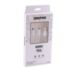 GEEPAS MICRO USB CABLE CAHRGER 2-IN-1 # GCC58028 60108553