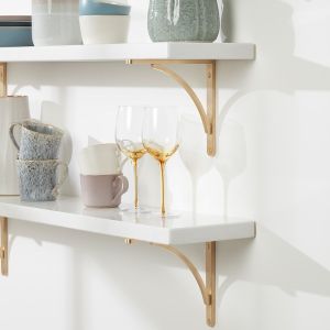 TRAMONTINA MADEIRAS 600MM ELITE SHELF HIDDEN BRACKE BRACKET NOCE #91277/065