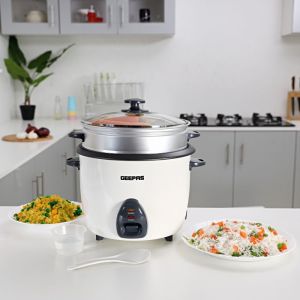 GEEPAS RICE COOKER 1L 3-IN-1 (COOK,WARM,STEAM) # GRC4325