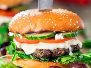 Greek lamb burger 