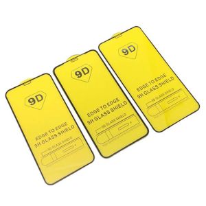 Full Glue Edge to Edge 9H Glass Shield Really 9D Silk Printing Anti-shock Tempered Glass Screen For Huawei Honor 9N Curved Glass