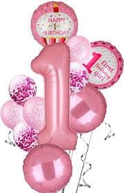 1st Birthday Balloon Girl