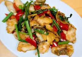 Stired Fried Fish or Chicken with Ginger