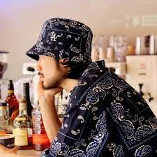 MLB Paisley Bucket Hat LA Dodgers KM-3800 Blue Navy