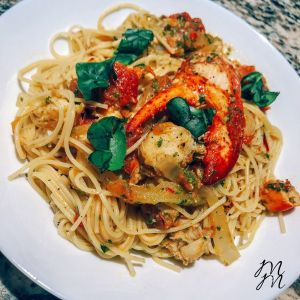 lobster pesto spaghetti