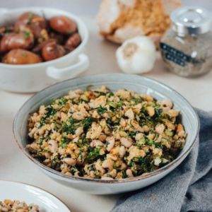 Migas de Broa com Couve, Feijão  Frade e Alho & Chili de Cogumelos "saturday 22nd April"