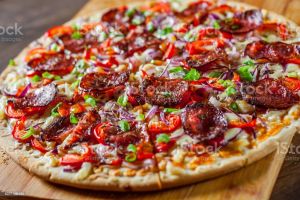 Pizza Pepperoni (Tomato Sauce, Mozzarella, Pepperoni, Onion)