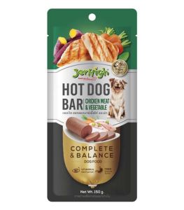 jerhigh hotdog bar chicken & vegetable 150g