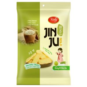Richy JINJU Rice Cracker – Green Rice Flakes with Milk 145g