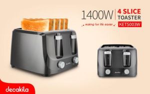 DECAKILA TOASTER 4-SLICE  BLK 1500W # KETS003W #60111805
