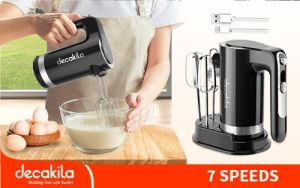DECAKILA CORDLESS HAND MIXER BLACK W/ STORAGE # KMMX006B