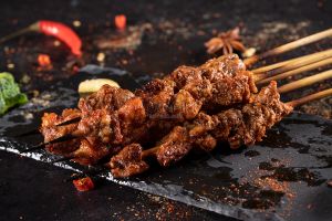 Sate Bibi and Rice (mutton BBQ)