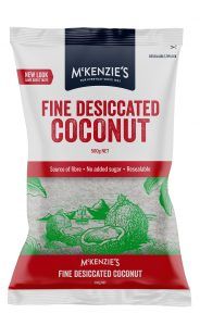 mckenzie fine desiccated coconut 500g
