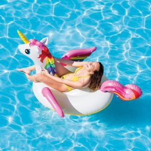 INtEx pool pink  ride -on Unicorn 2.1X 1.4X 0.97