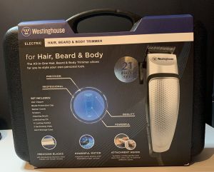 WESTINGHOUSE ELECTRIC HAIR BEARD, BODY TRAIMMER W / CASE # WH1143
