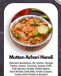 Mutton  Achari handi