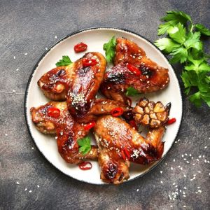 Honey Ginger roasted Chicken wings 