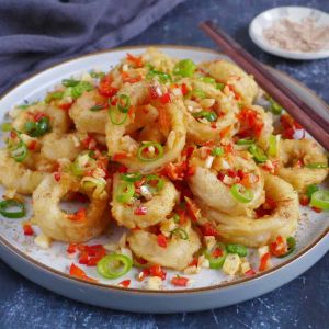 SQ1 fried squid qithe pepper salt 椒盐鱿鱼