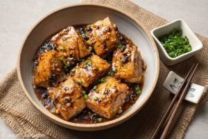 Stuffed Tofu with Vegetables( Tofu pockets stuffed with seosoned vegetables and aromatic herbs (vegetarian)