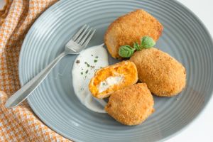 Sweet Potato Croquettes ( Fried croquettes with Timorense sweet potato sedame seeds ( Vegetarian)