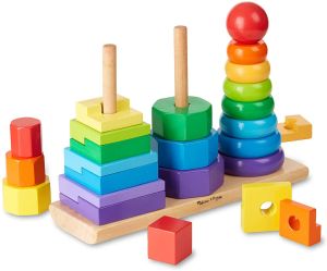 Geometric shapes wooden stacker 16 packs