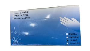 Disposal glove latex 100pcs large size  ( 50 pairs )